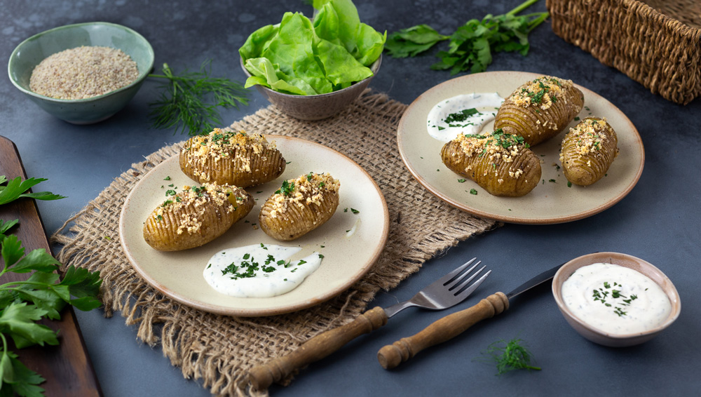 Schwedische Kartoffeln mit Kräutersauce - Cookinesi